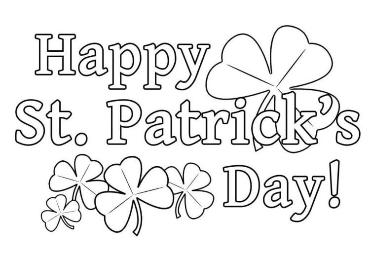happy st patrick's day and shamrocks