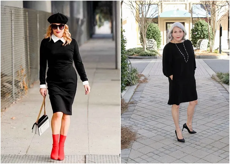 how to choose the cut of your little black dress women over 50 ideas