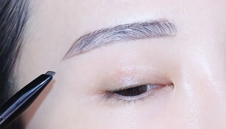 how to create straight eyebrows with makeup greater than less than signs