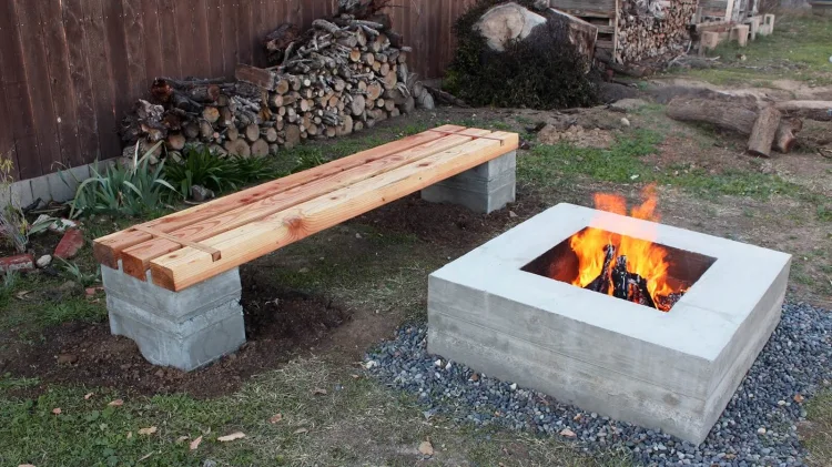 how to make outdoor concrete fire pit