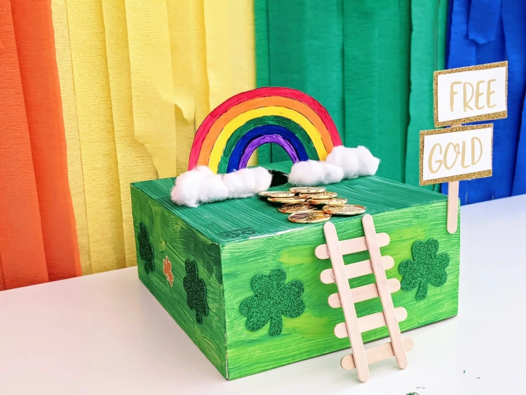leprechaun trap made from an old shoe box