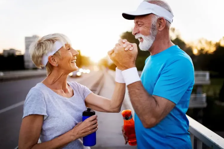 man and woman over 60 anti-aging effects intermittent fasting