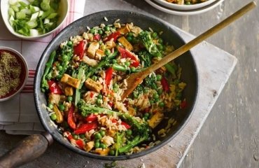meat free dinner ideas risotto and vegetables