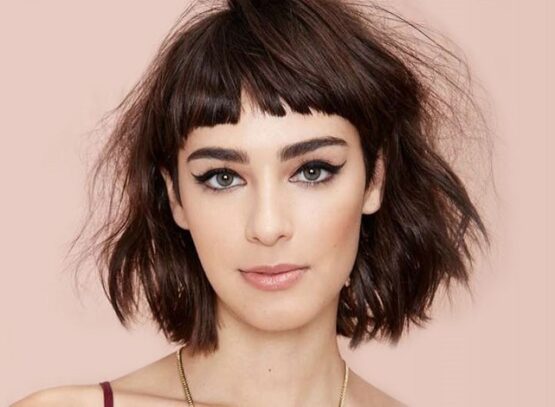 micro fringe 2023 chin length cut semi short fringe