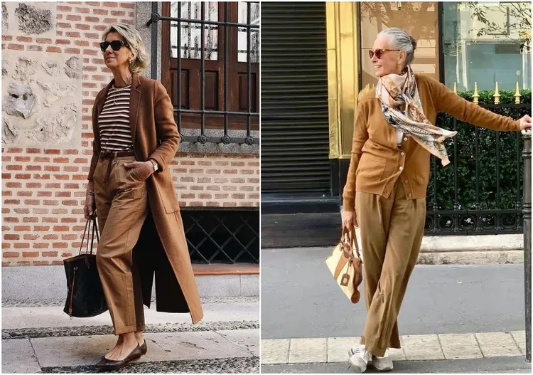 monochromatic outfits for women over 50 spring 2023 trends