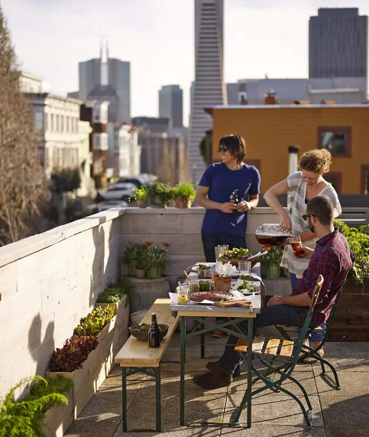 outdoor furniture rooftop gardens ideas