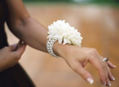 pearl bracelet faux flower glam corsage alternative design ideas