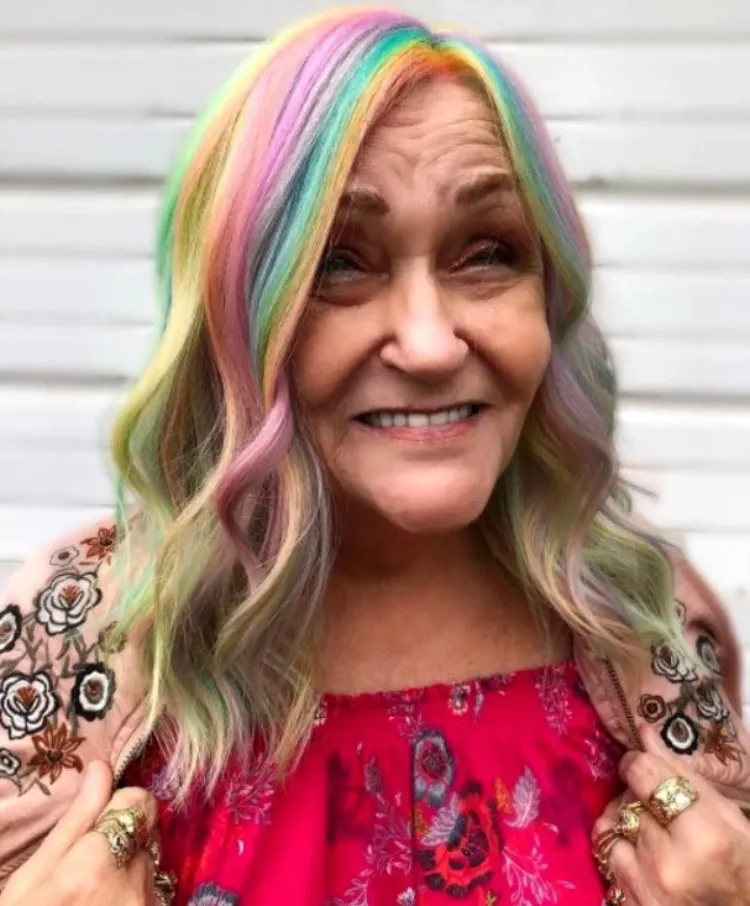 rainbow hair roots pastel over 50 dos donts how to inspiration