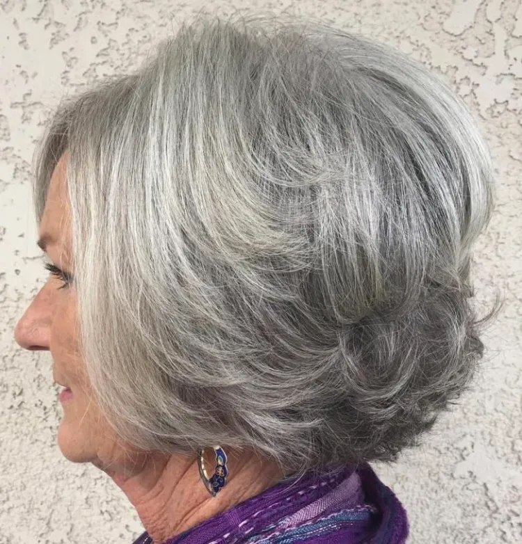 salt and pepper hairstyle for over 70