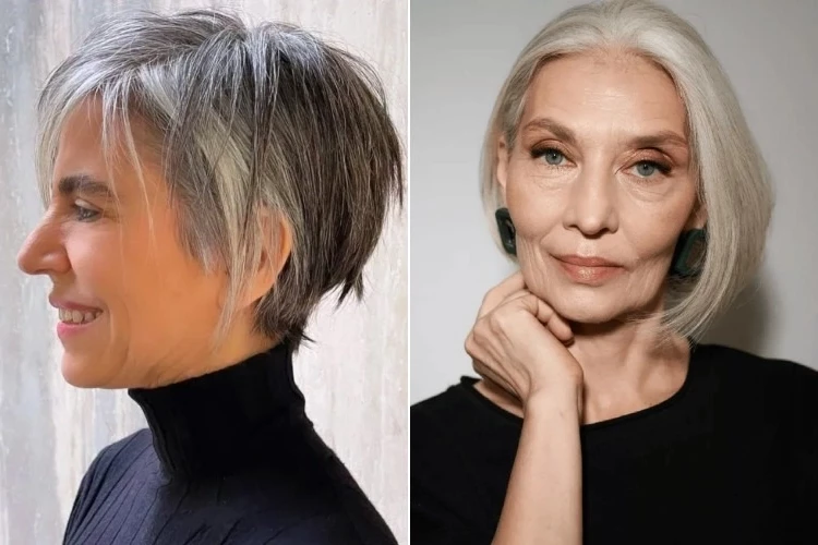 Pin by Analice Dias on curtos e crespos | Gray hair beauty, Short white hair,  Short hair options