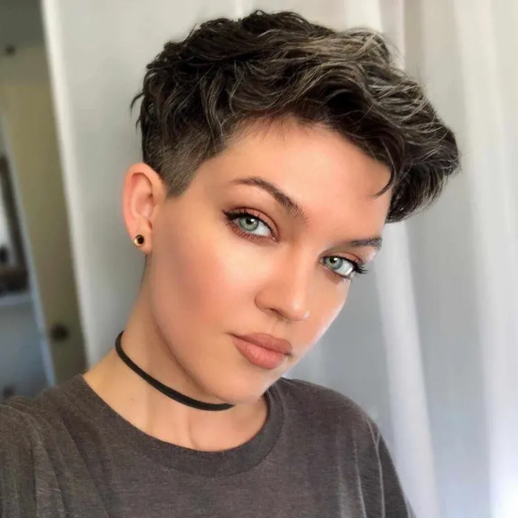 short pixie cut for wavy hair