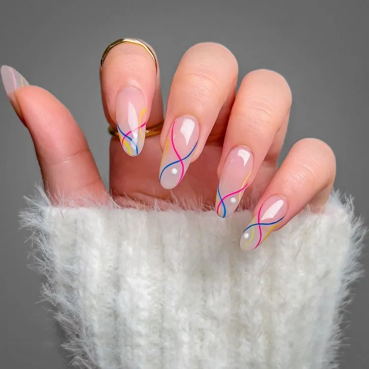 spring summer nails art trends 2023 minimalist abstract nails