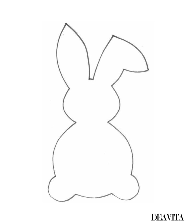 template of a bunny outline