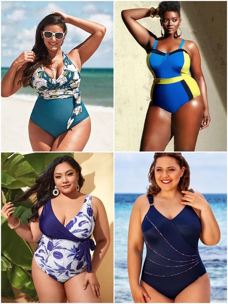 plus size swimsuits colors and prints to look slimmer