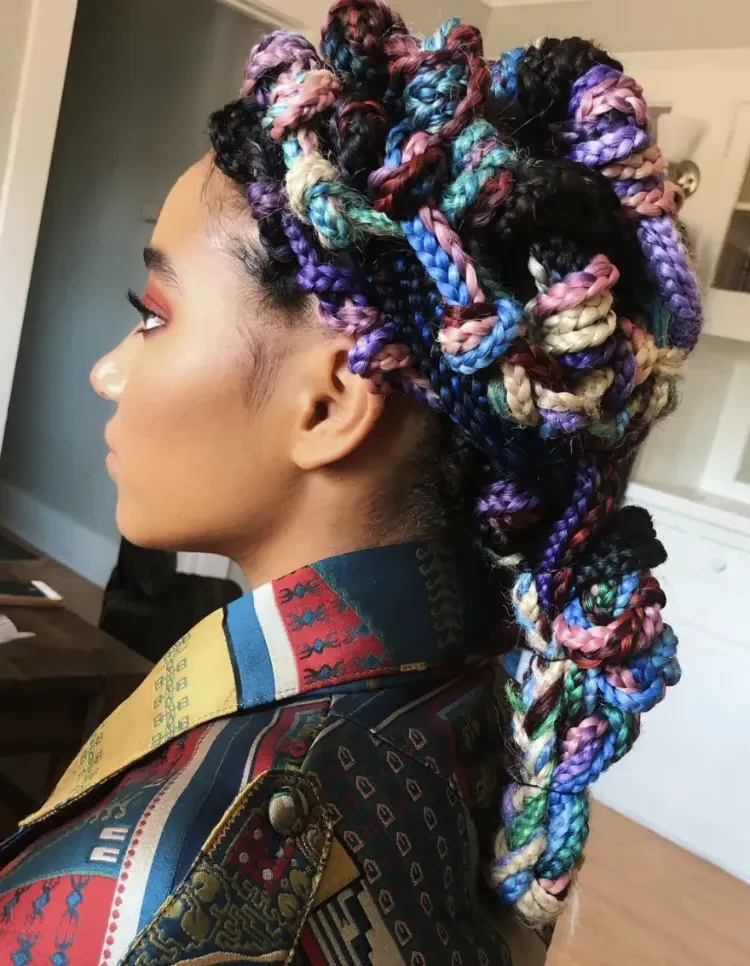 twisted box braids hairstyle