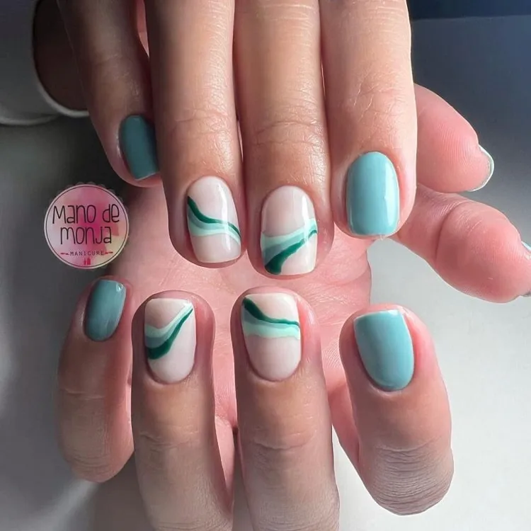 unique nail designs_green nails ideas
