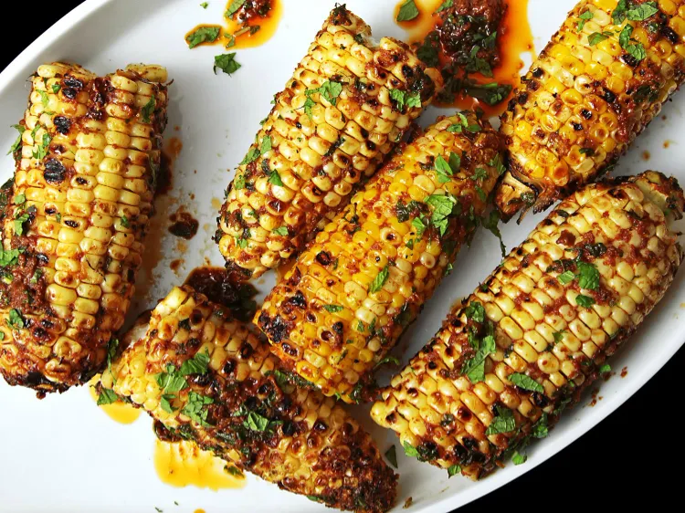 weber griddle insert tasty corn on grill