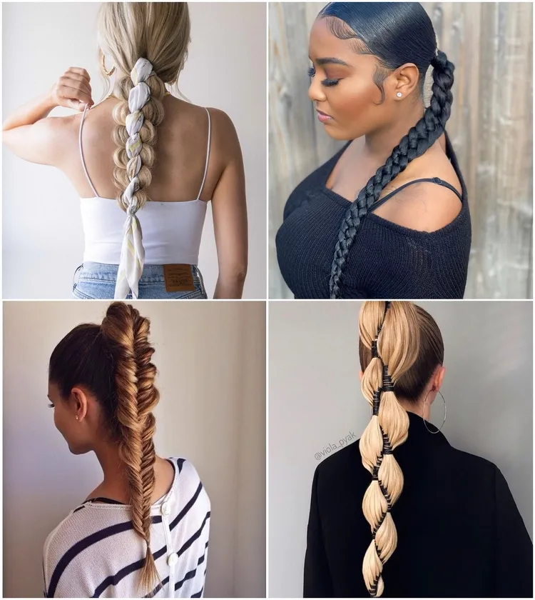 braided ponytail hairstyles 2023
