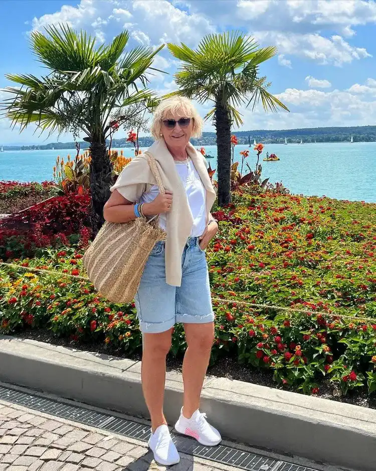 denim shorts for women over 50