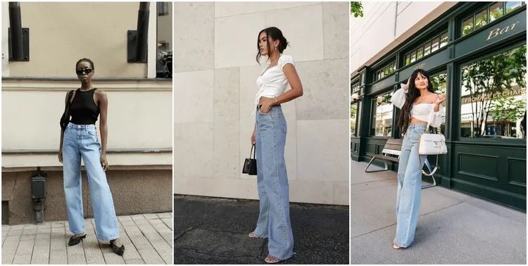 how to style wide leg jeans