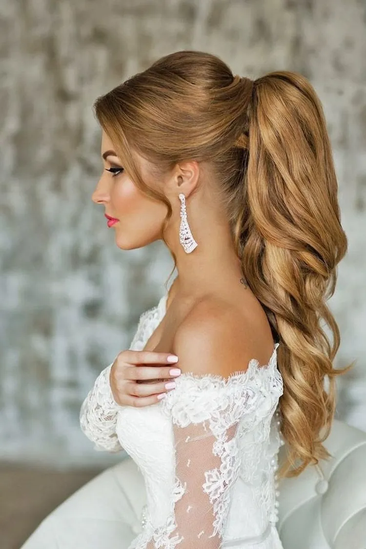 ponytail wedding hairstyles