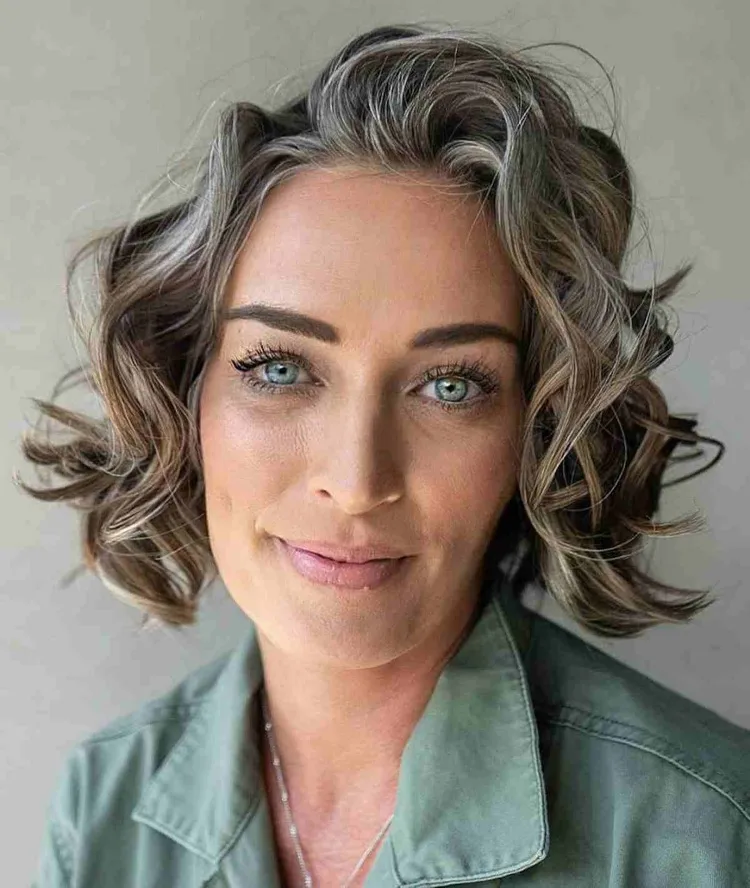 short hairstyles for naturally curly hair over 50
