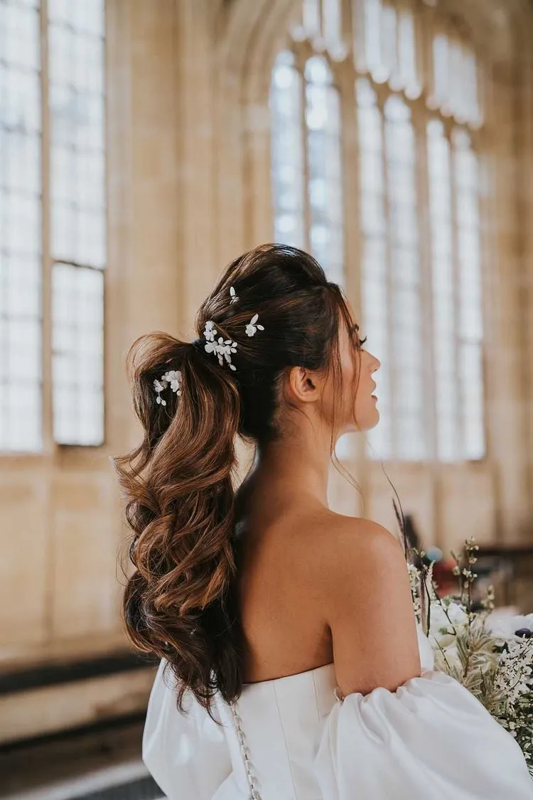 wedding hairstyles ideas voluminous ponytail