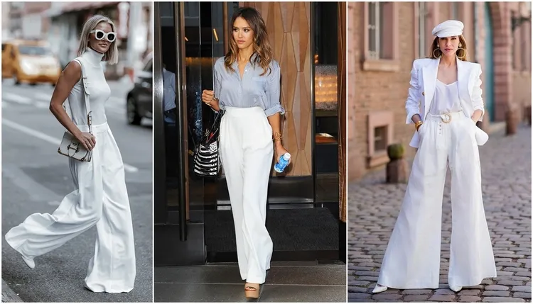 white wide leg pants outfits casual outfits summer 2023