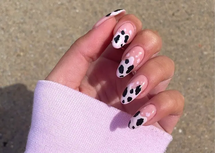 animal print nails abstract manicure