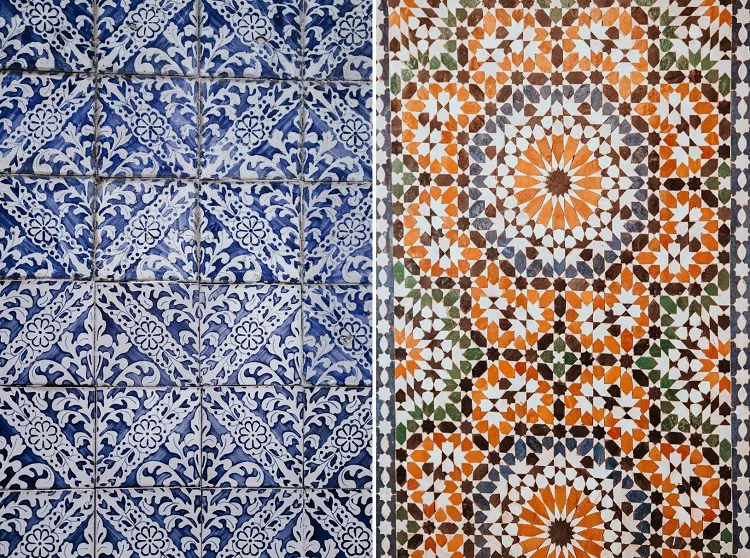 azulejo vs zellige tiles portuguese spanish moroccan tiling designs