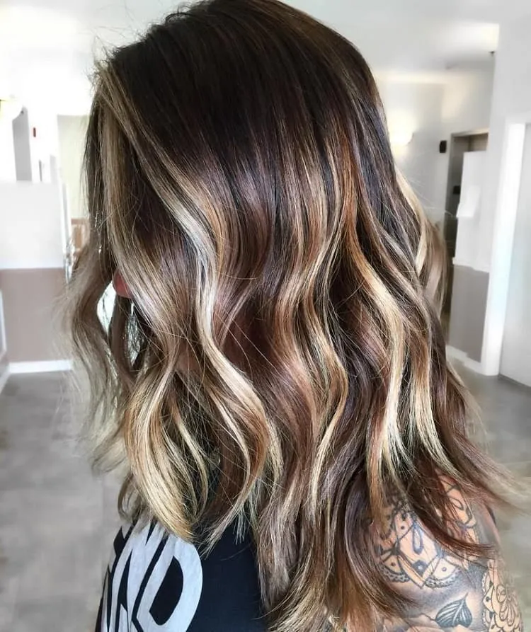 balayage highlights for dark hair ideas 2023