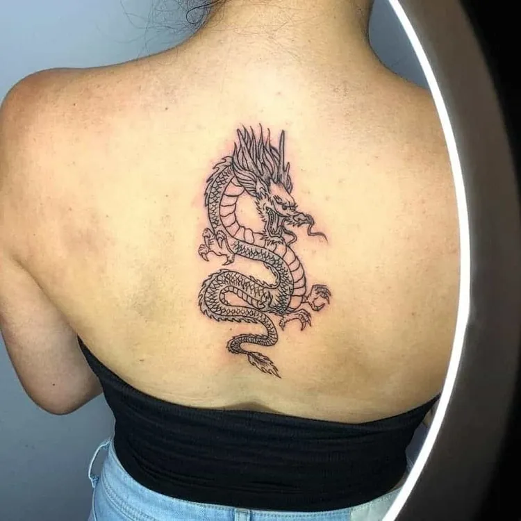 chinese dragon back tattoo tattoos for women on back