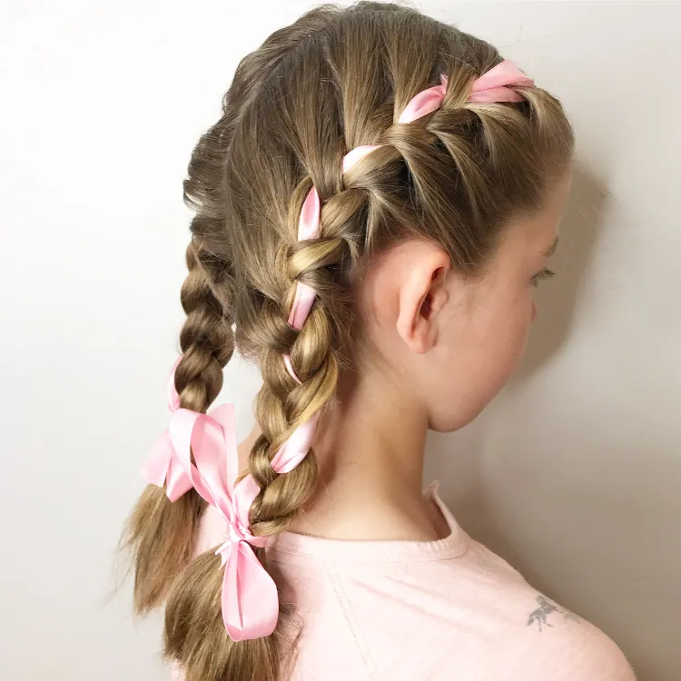 classic and stylish french braids for school girls how to do a simple and easy hairstyle
