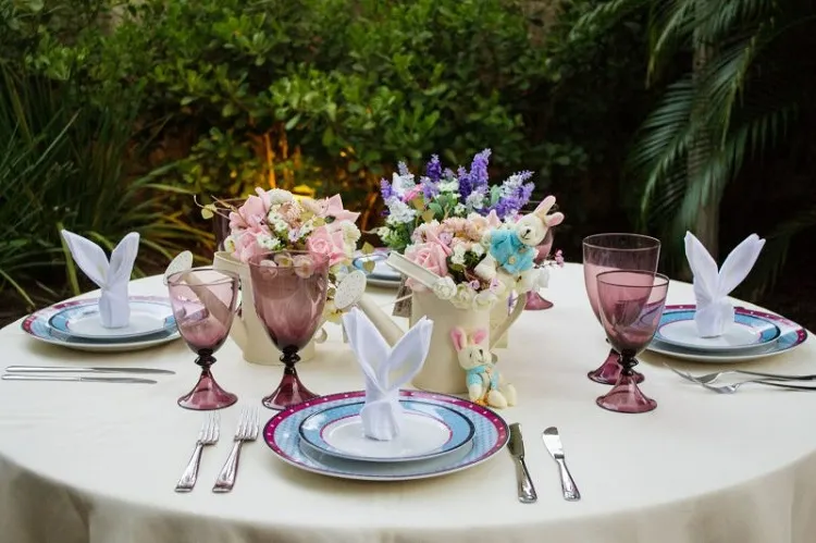 classic garden outdoor round easter table setting 2023 easy decoration ideas