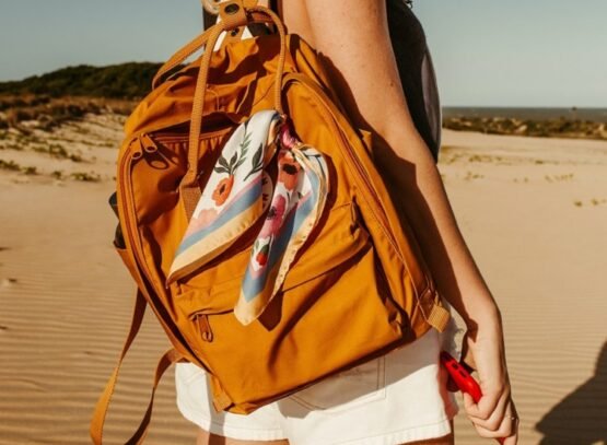 desert orange backpack medium size practical coachella outfit ideas