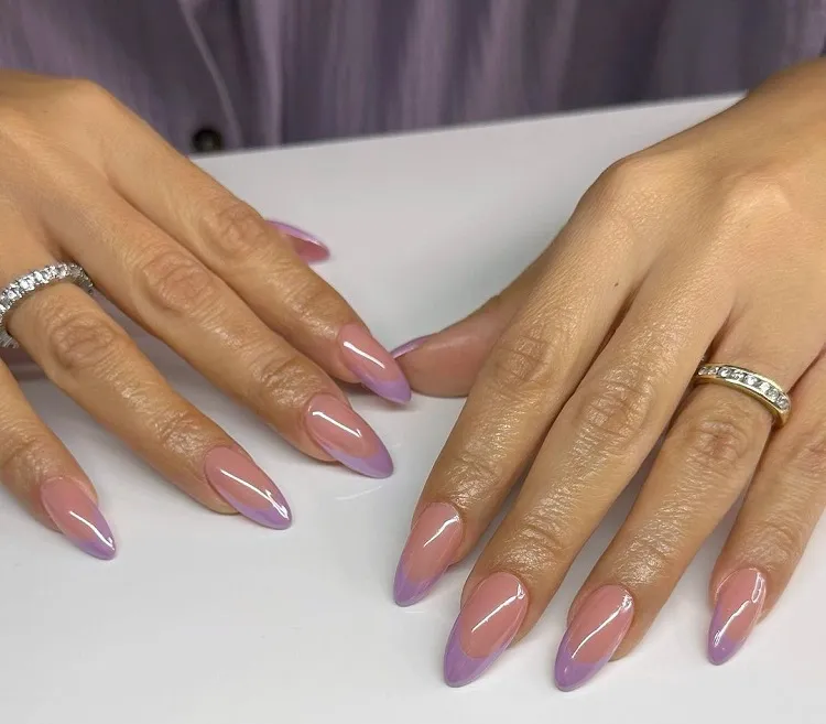 donut glazed nails pastel french manicure ideas almond shape