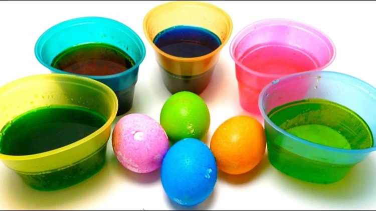 dye easter eggs with a ready made kit