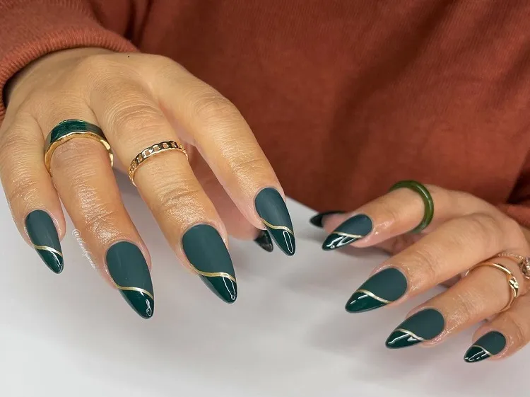 emerald green nails for prom 2023 manicure trend ideas