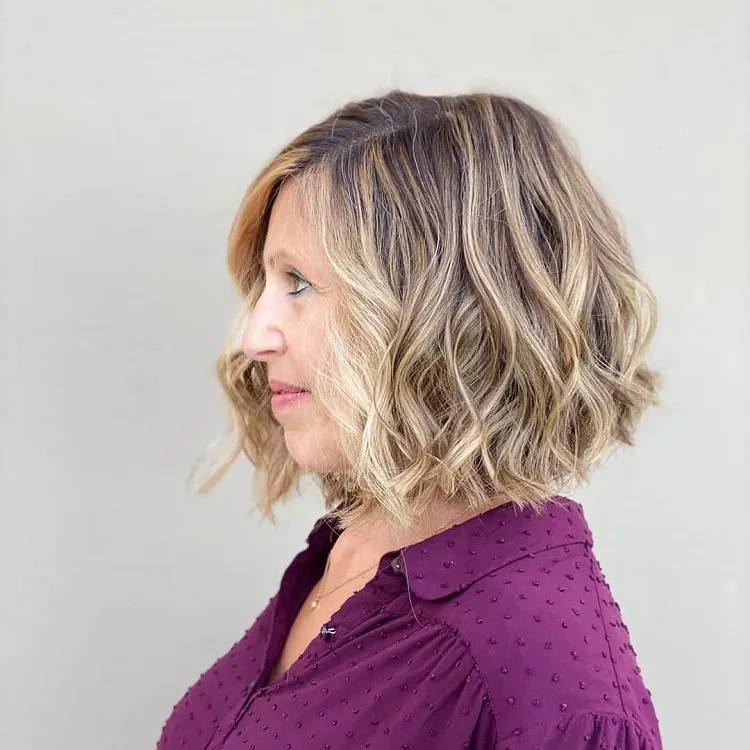 face framing balayage for women over 50