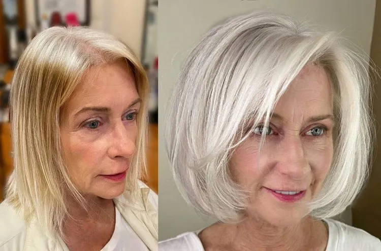 haircut that makes you look younger with white hair