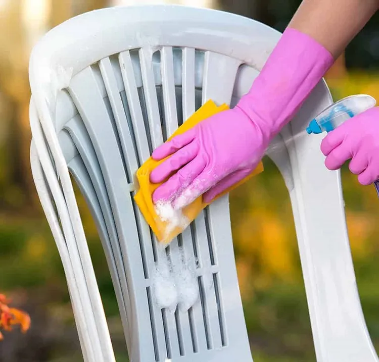 how to clean white plastic garden chairs wash with oxygen peroxide