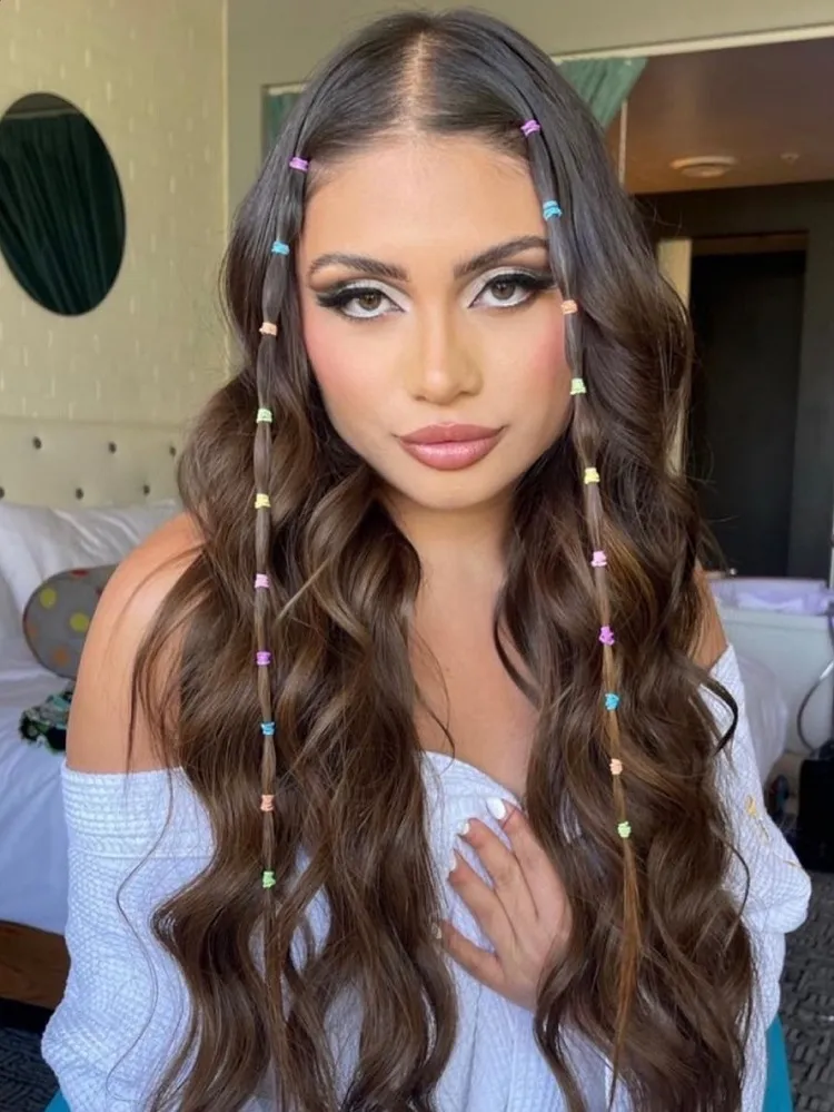 ideas for hairstyle coachella 2023 braids music festival colorful accessories