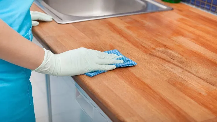 kitchens with walnut worktops wipe out regularly