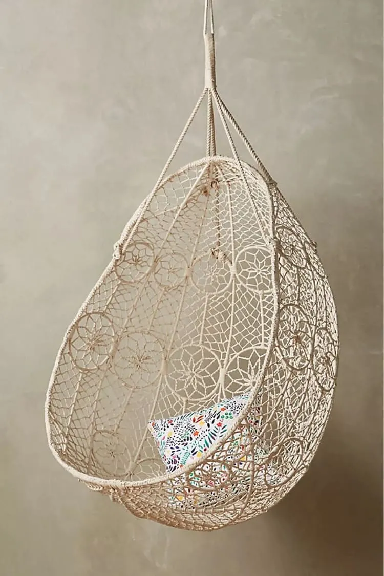 knotted melati hanging chair design