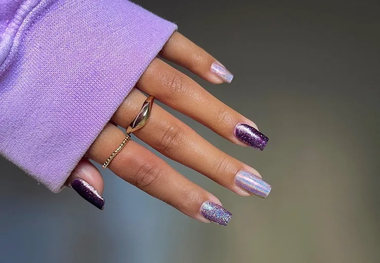 lavender nails ideas 2023 purple dress manicure trends