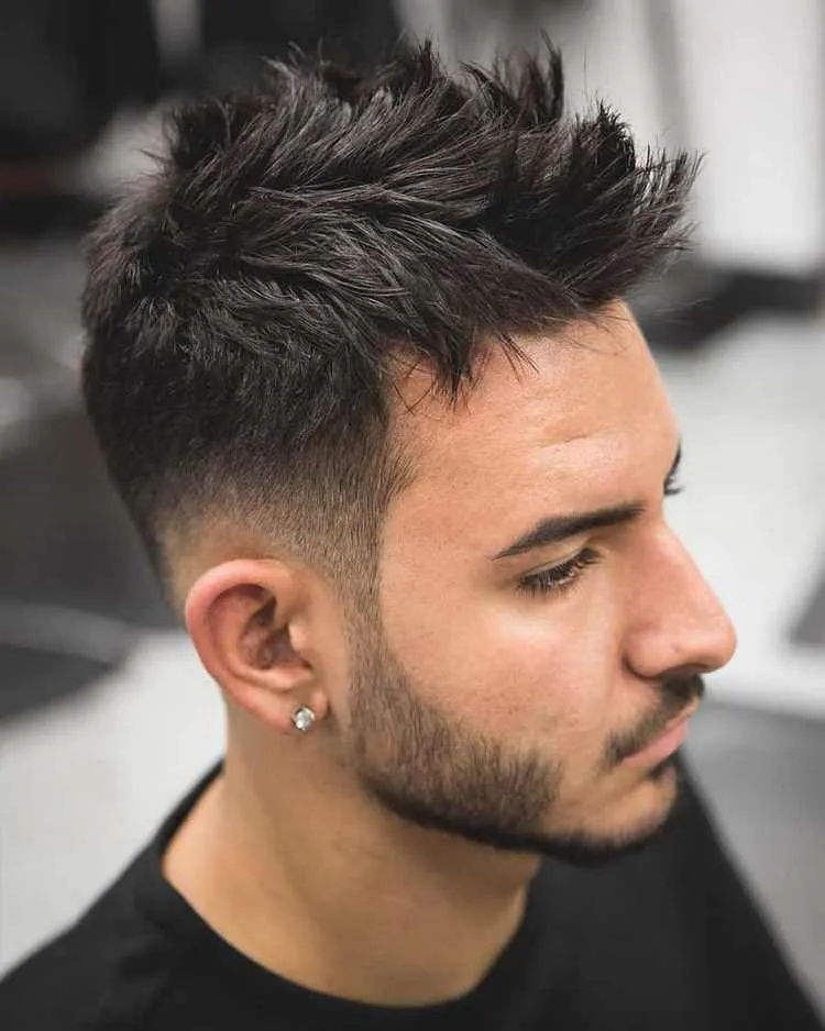 layered faux hawk top haircuts for men 2033