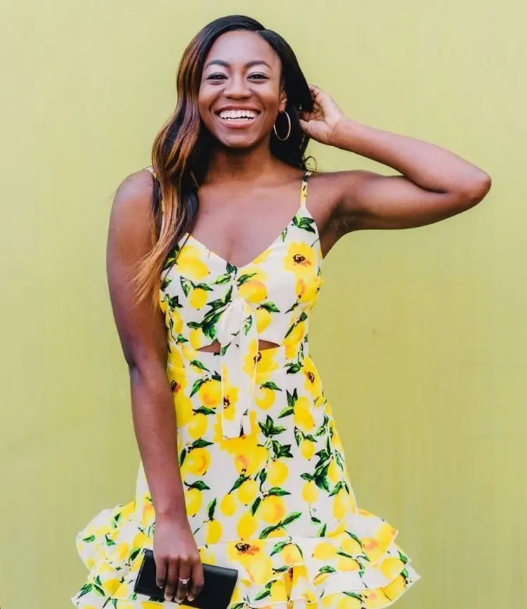 lemon print dress with flowers spring fashion trends 2023