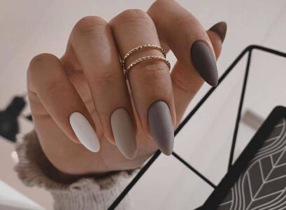 matte manicure in nude colors trends 2023