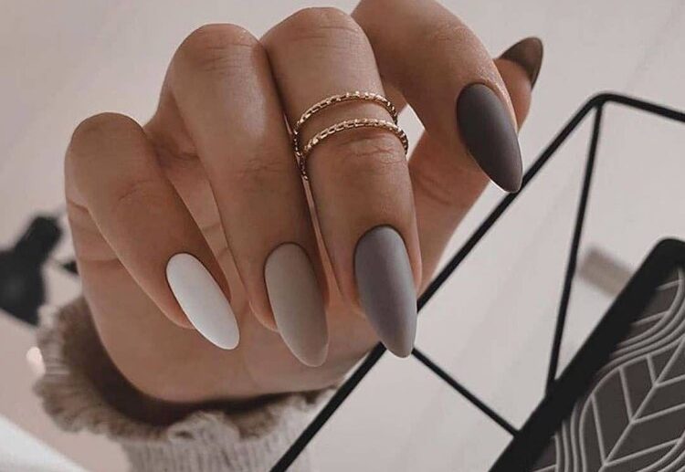 matte manicure in nude colors trends 2023