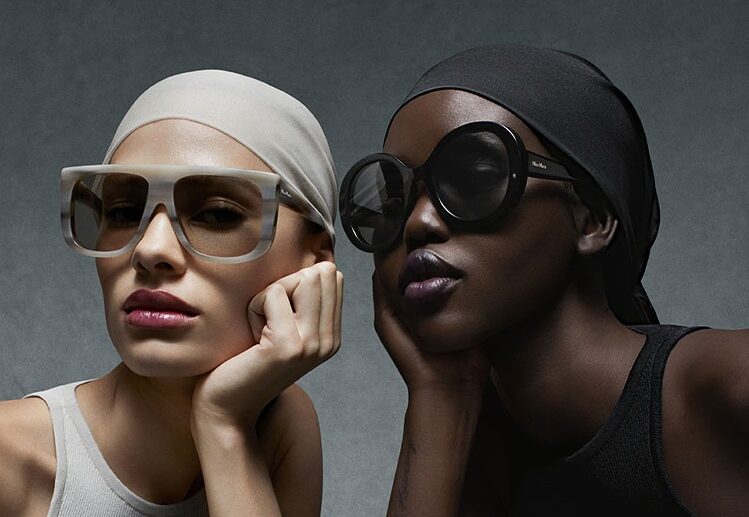 max mara oval square shape tinted dark lenses sunglasses trends 2023